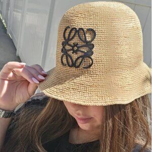 Loewe Beach Straw Hat black